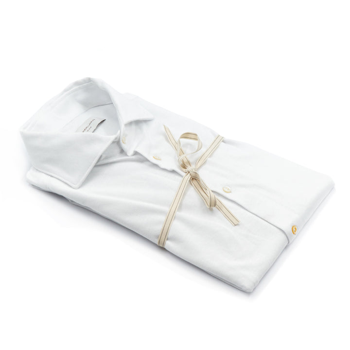 Camicia Tessuto Piqué Bianco