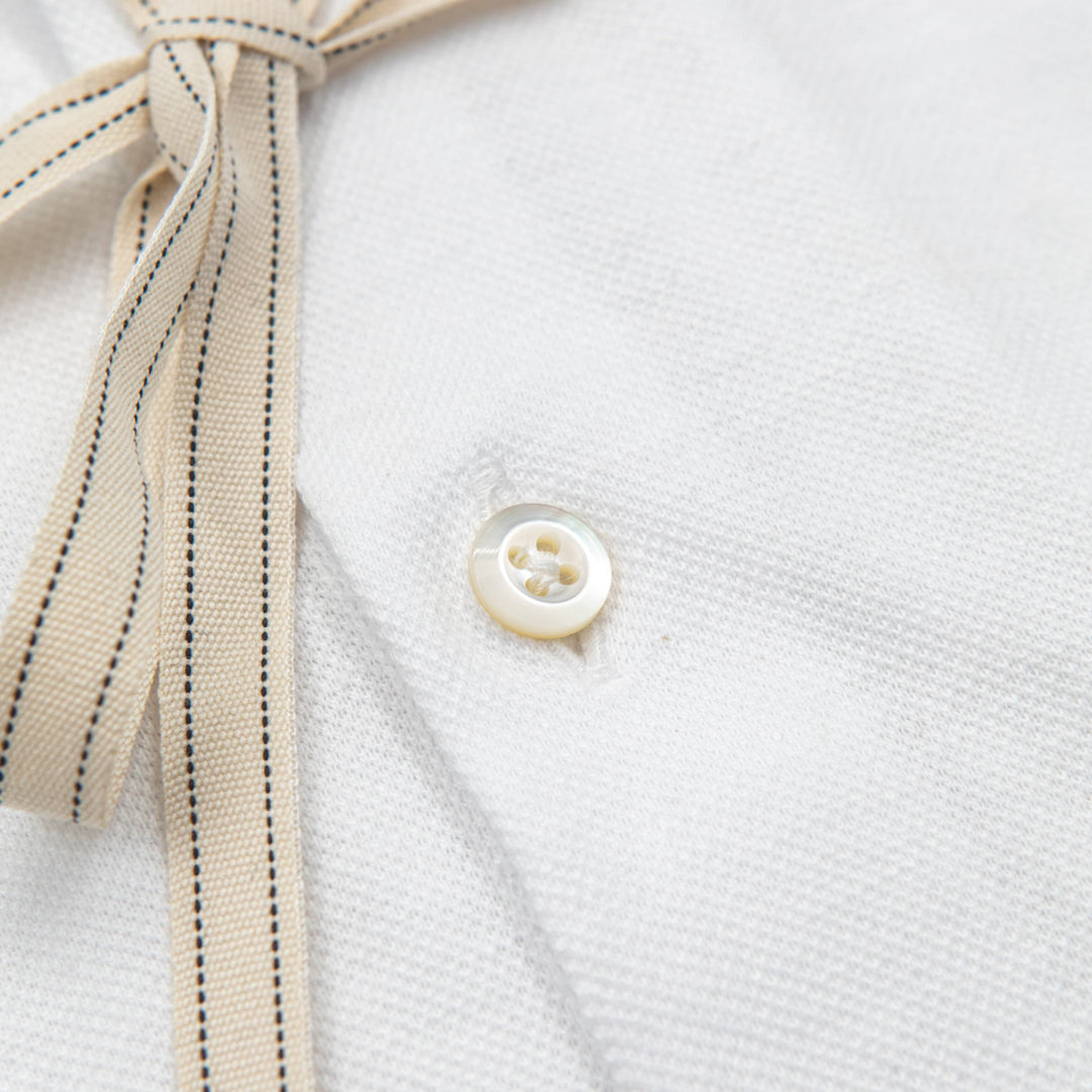 Camicia Tessuto Piqué Bianco