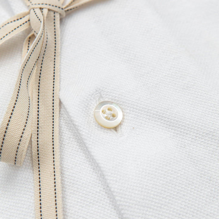 Camicia Tessuto Piqué Bianco