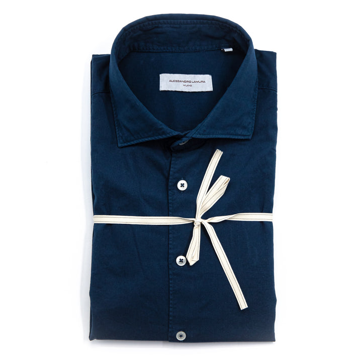 Petrol Blue Cotton Shirt