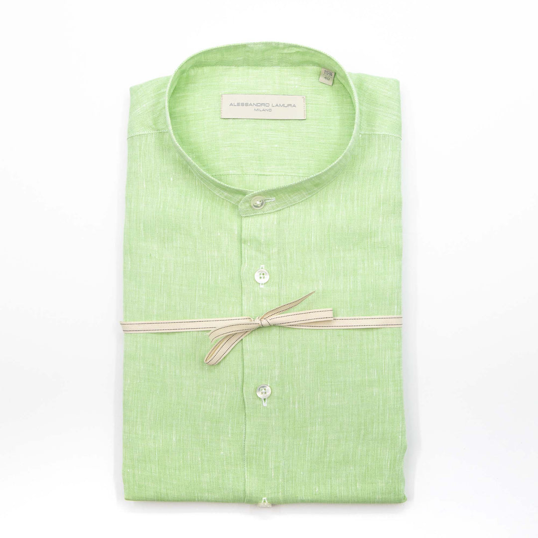 White Shirt Embroidered with Black Floral Details
