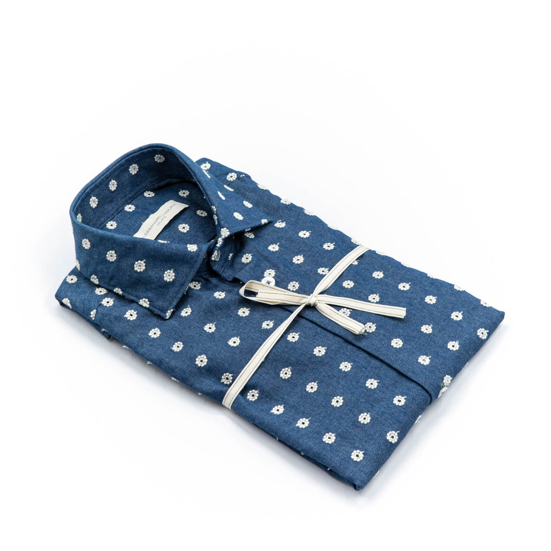 Camicia Azzurro Denim mezza maniche