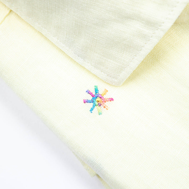 Camicia in Lino Ricamata